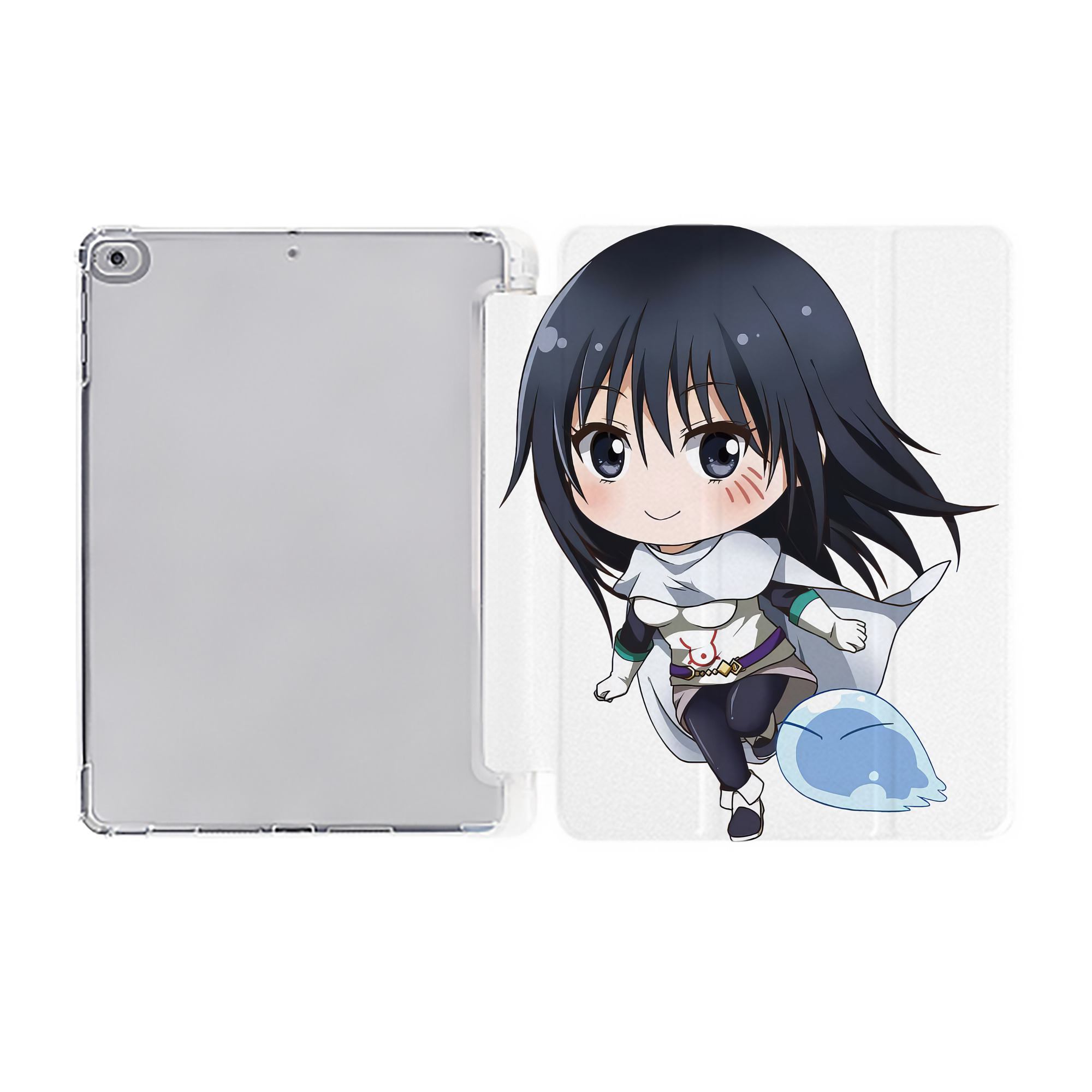 （画像用） 転スラ Regarding Reincarnated to Slime IPad ケース ペン収納付き 三つ折りスタンド PUレザー×シリコン 対応機種9.5/10.5/10.9インチ